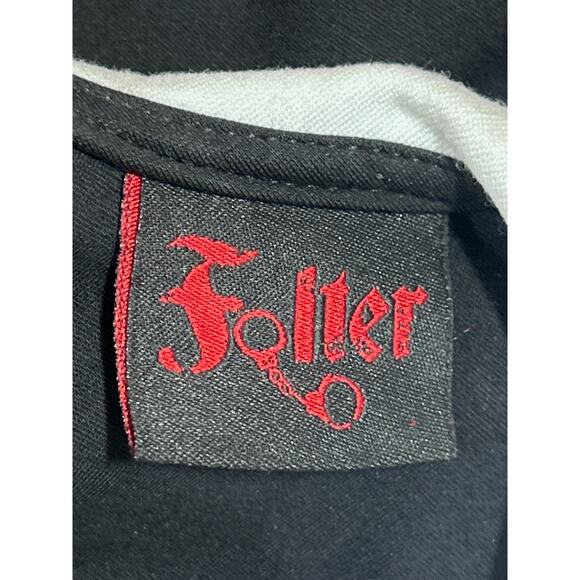 Folter Black Sleeveless Peter Pan Collar Dress XL Gothic Schoolgirl Whimsygoth - Picture 5 of 9